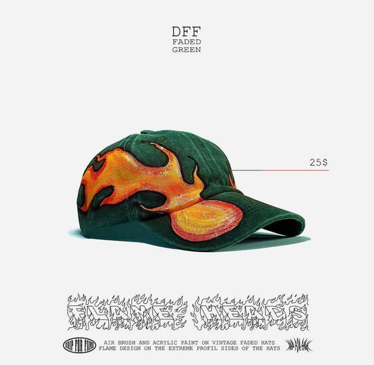 DFF Flame Hat Green