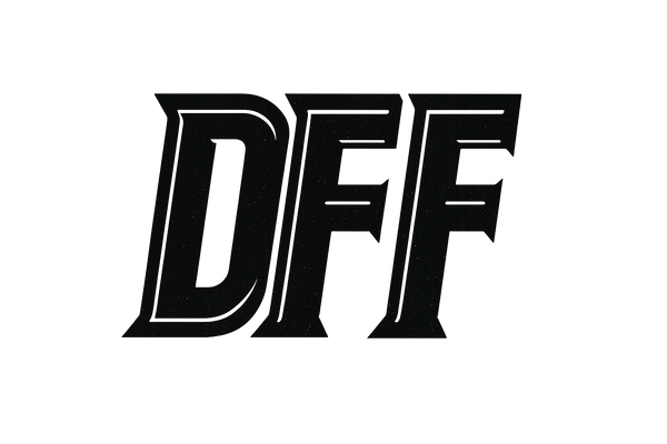 A logo with “DFF”. The brand is a street wear clothing brand 